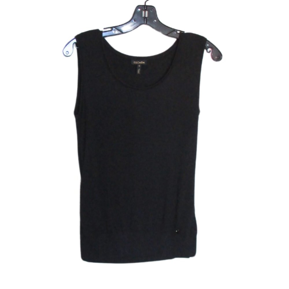 Escada Black Sleeveless Lightweight Sweater
